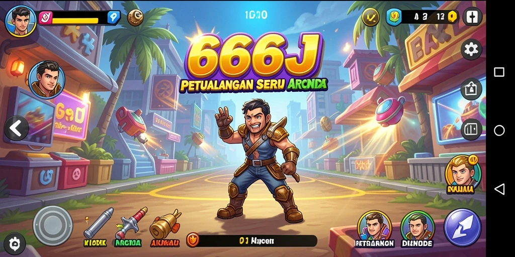 Tampilan gameplay seru dan menantang dari 666J.