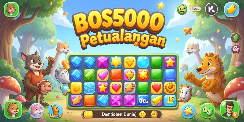 Screenshot gameplay yang menampilkan momen mencocokkan item dalam BOS5000.