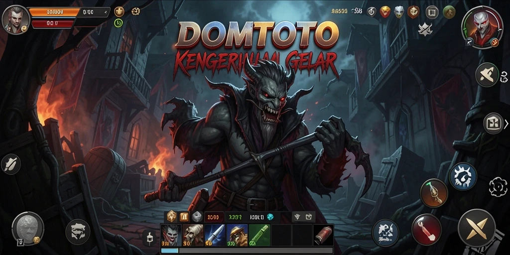 Gameplay menegangkan <strong>DOMTOTO</strong> dengan suasana Horror yang mendalam.