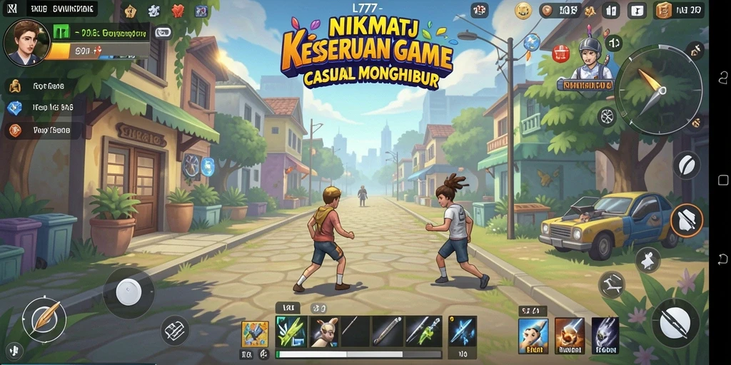 Screenshot gameplay L777 yang menarik dan penuh warna.