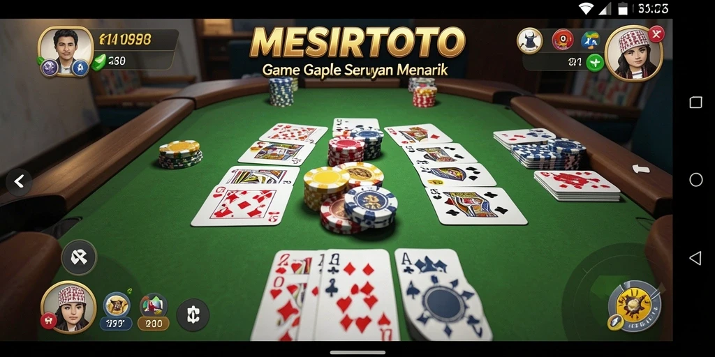 Tampilan gameplay seru dan interaktif dari MESIRTOTO.