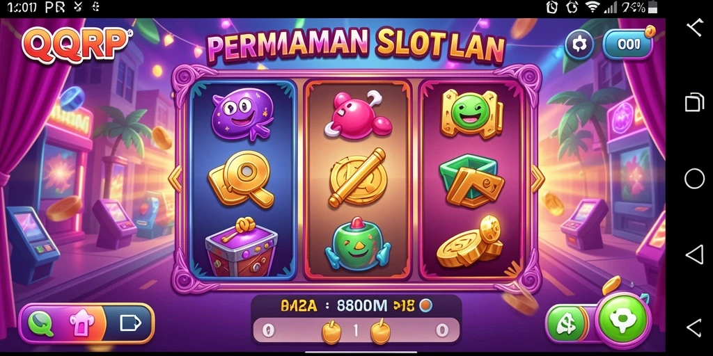 Screenshot utama QQRP menampilkan gameplay Slot yang seru dan menarik.