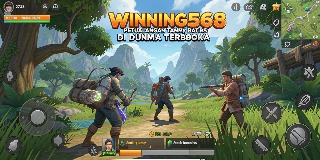 Tangkapan layar gameplay WINNING568 menampilkan aksi seru dalam dunia terbuka.
